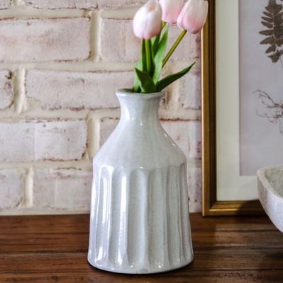 White Stripe Vase
