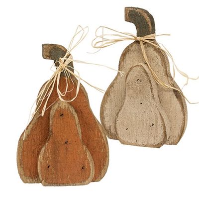 Rustic Wood Pumpkin Sitters