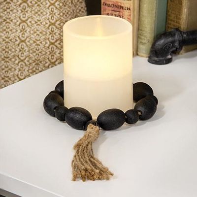 Oval Bead Candle Ring