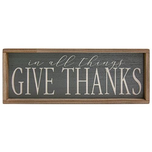 Give Thanks Framed Sign