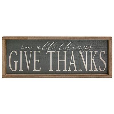 Give Thanks Framed Sign