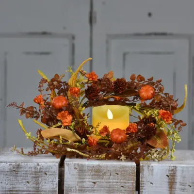 4.5&quot; Pumpkin Harvest Candle Ring
