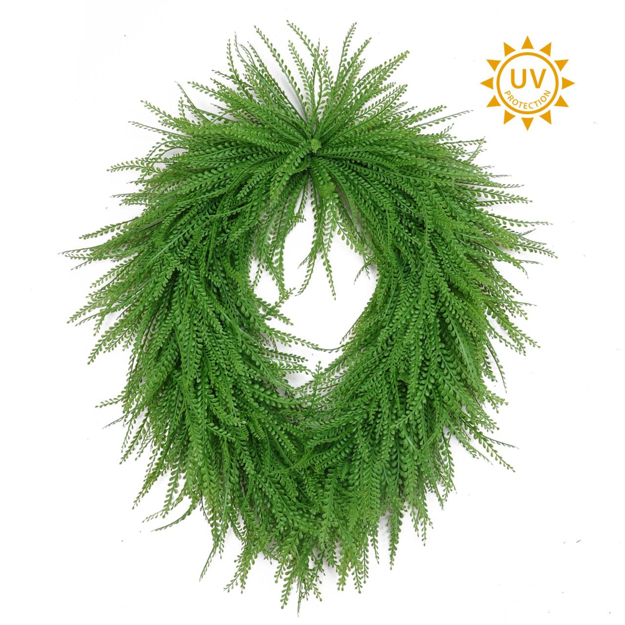 32&quot; Oval Bead Grass Wreath