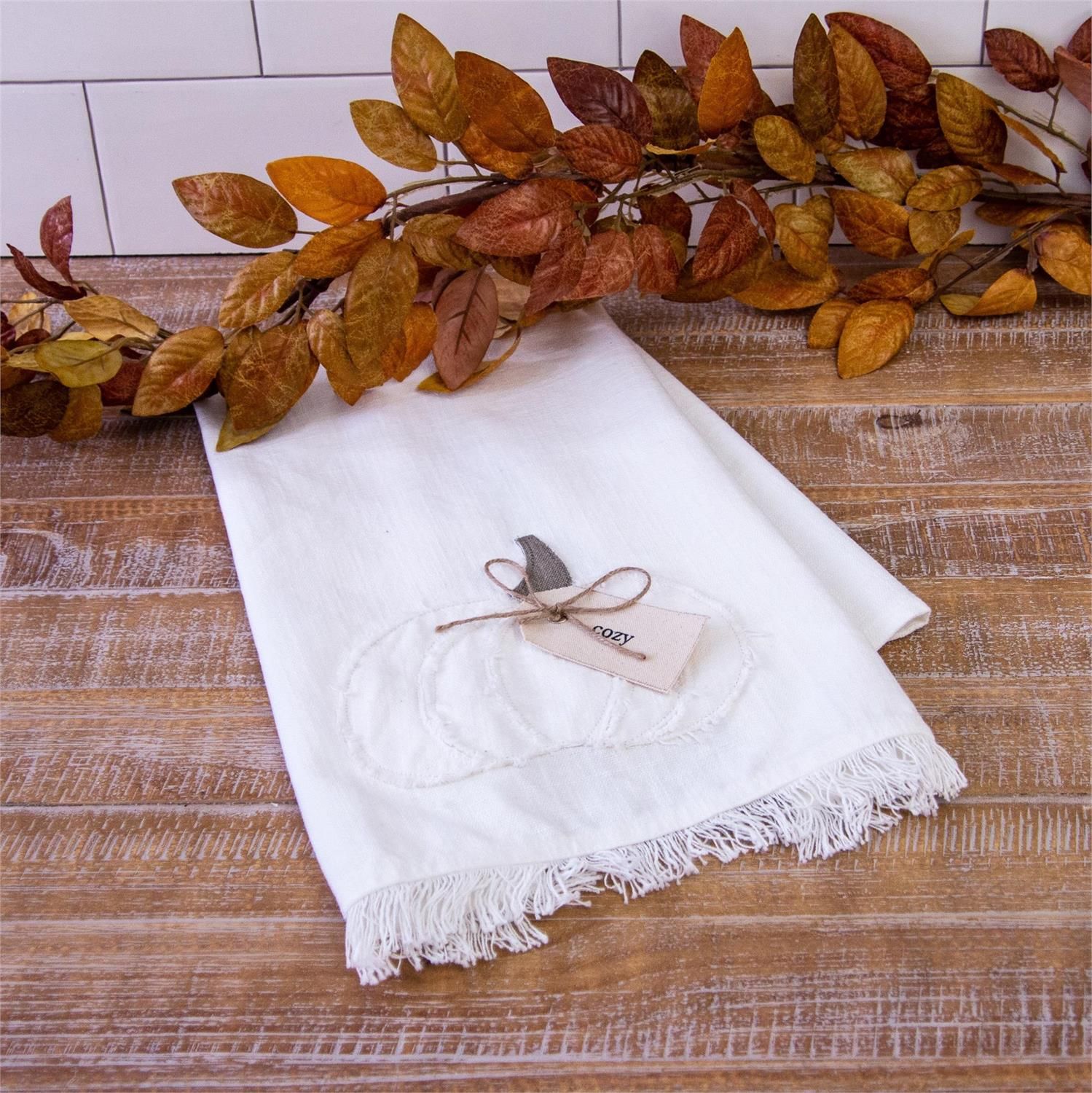 Raggedy Pumpkins Tea Towel