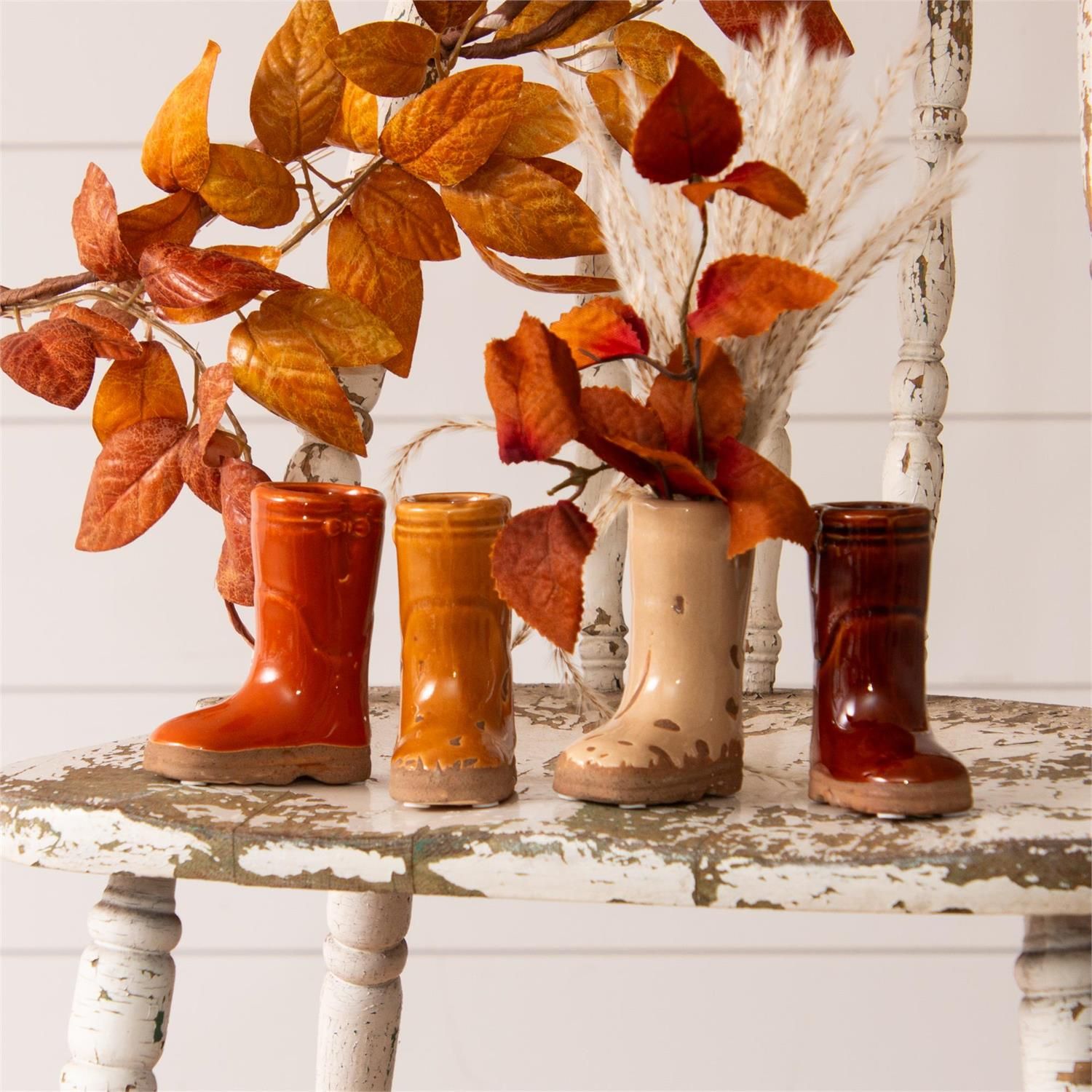 Fall Mini Boot Vases