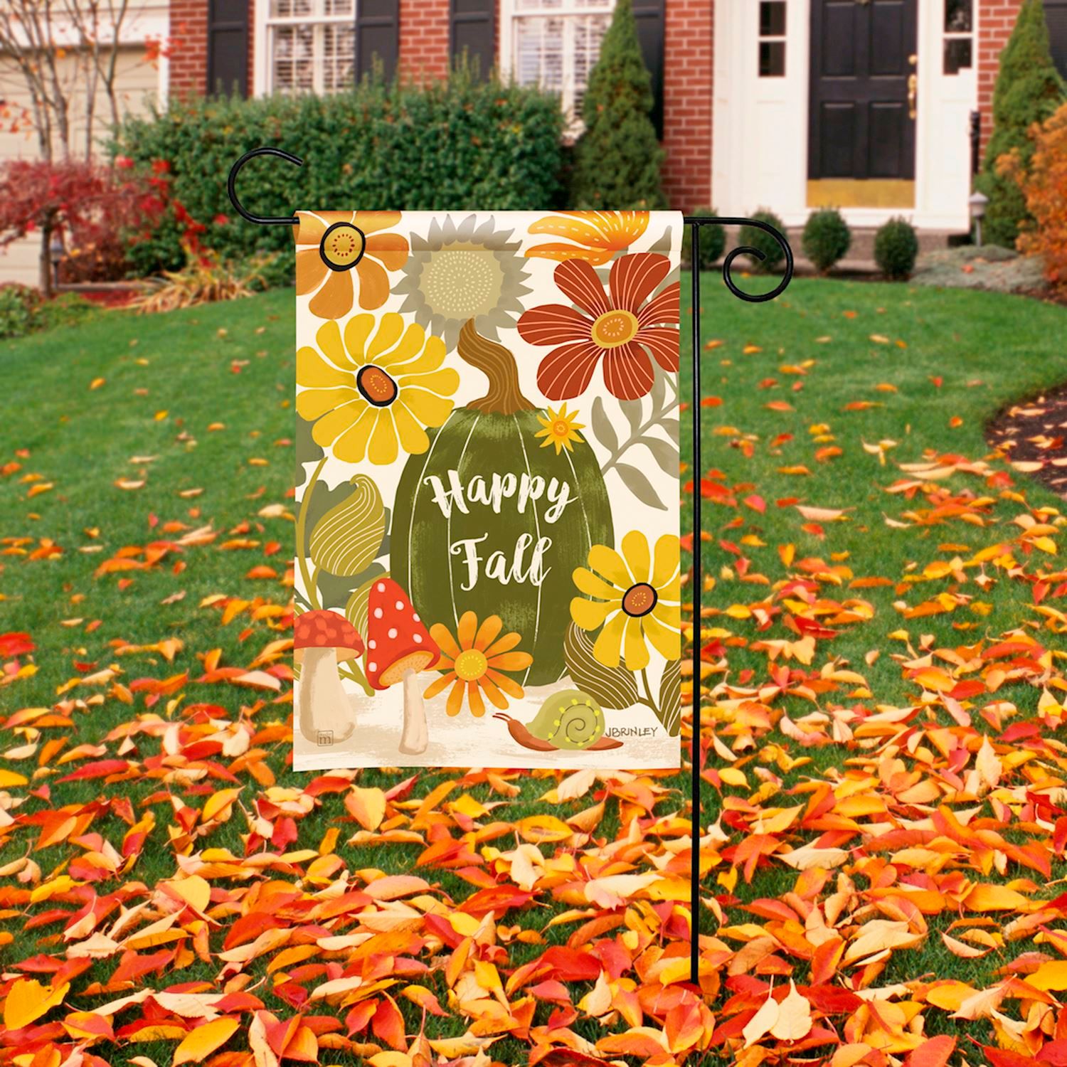 Happy Pumpkin Garden Flag