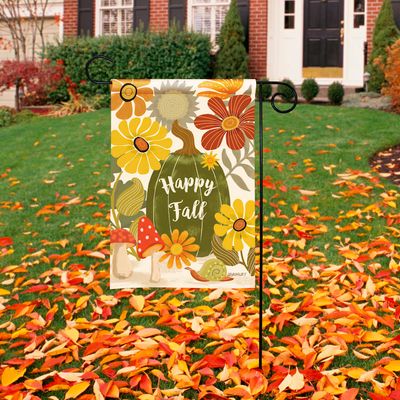 Happy Pumpkin Garden Flag
