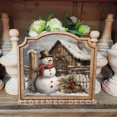 Rustic Snowman Provincial