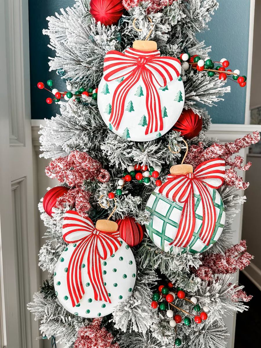 Red, White and Green Ornaments