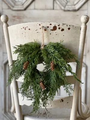 14&quot; Cedar Mini Hanging Wreath