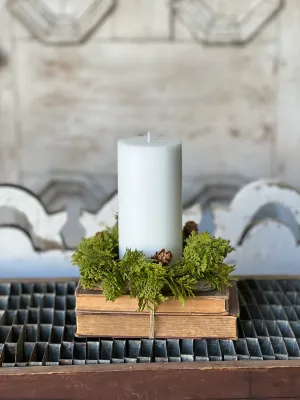 8" Leyland Cypress Candle Ring