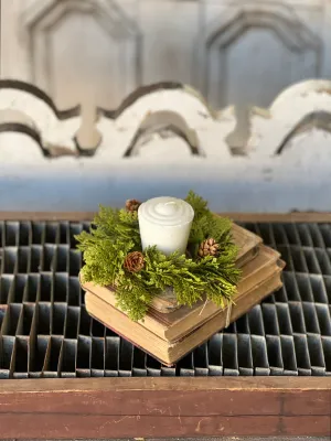 6" Leyland Cypress Candle Ring