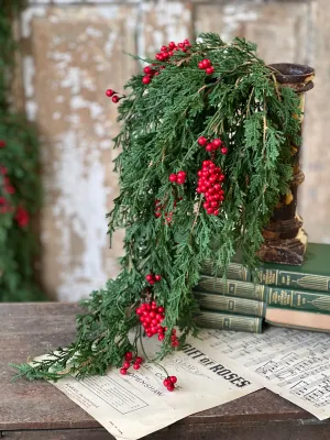 36&quot; Emerald Falls w/Berries Hanging Bush