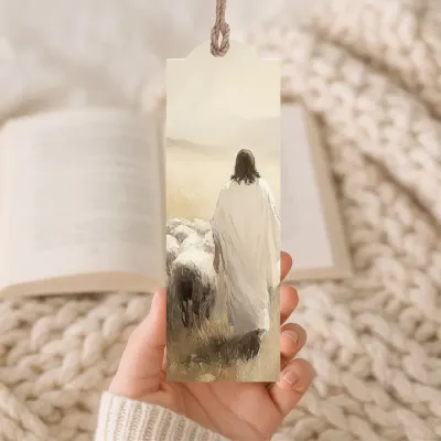 Jesus Sheep Wood Bookmark