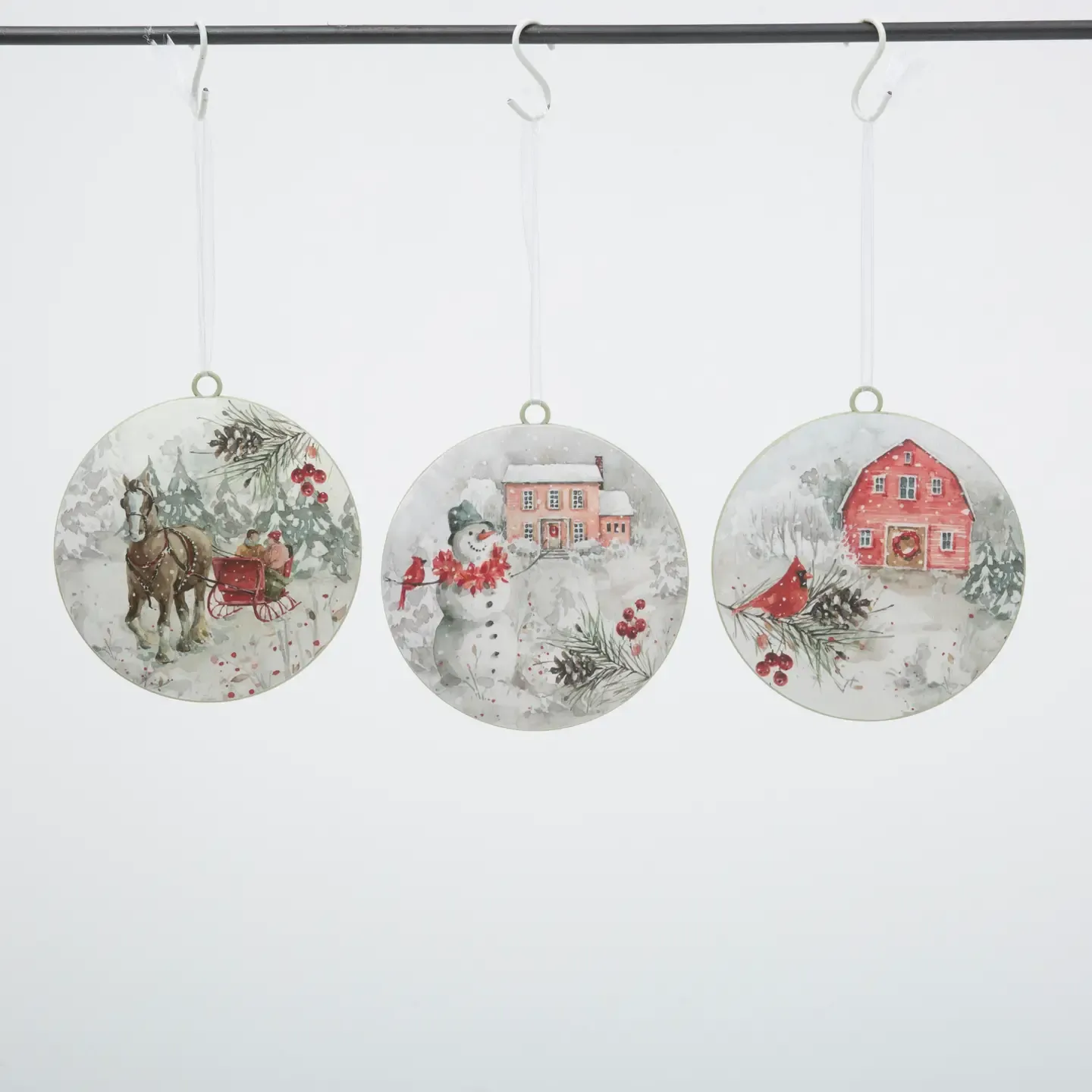 Winter Scene Ornaments