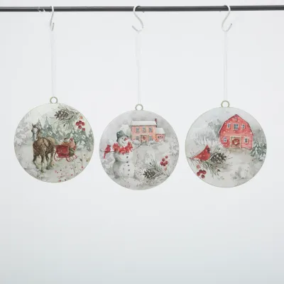 Winter Scene Ornaments