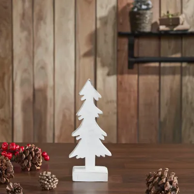 Whitewashed Evergreen Trees