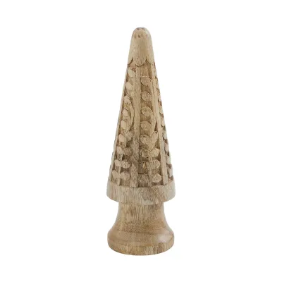 Wood Carved Cone Trees
