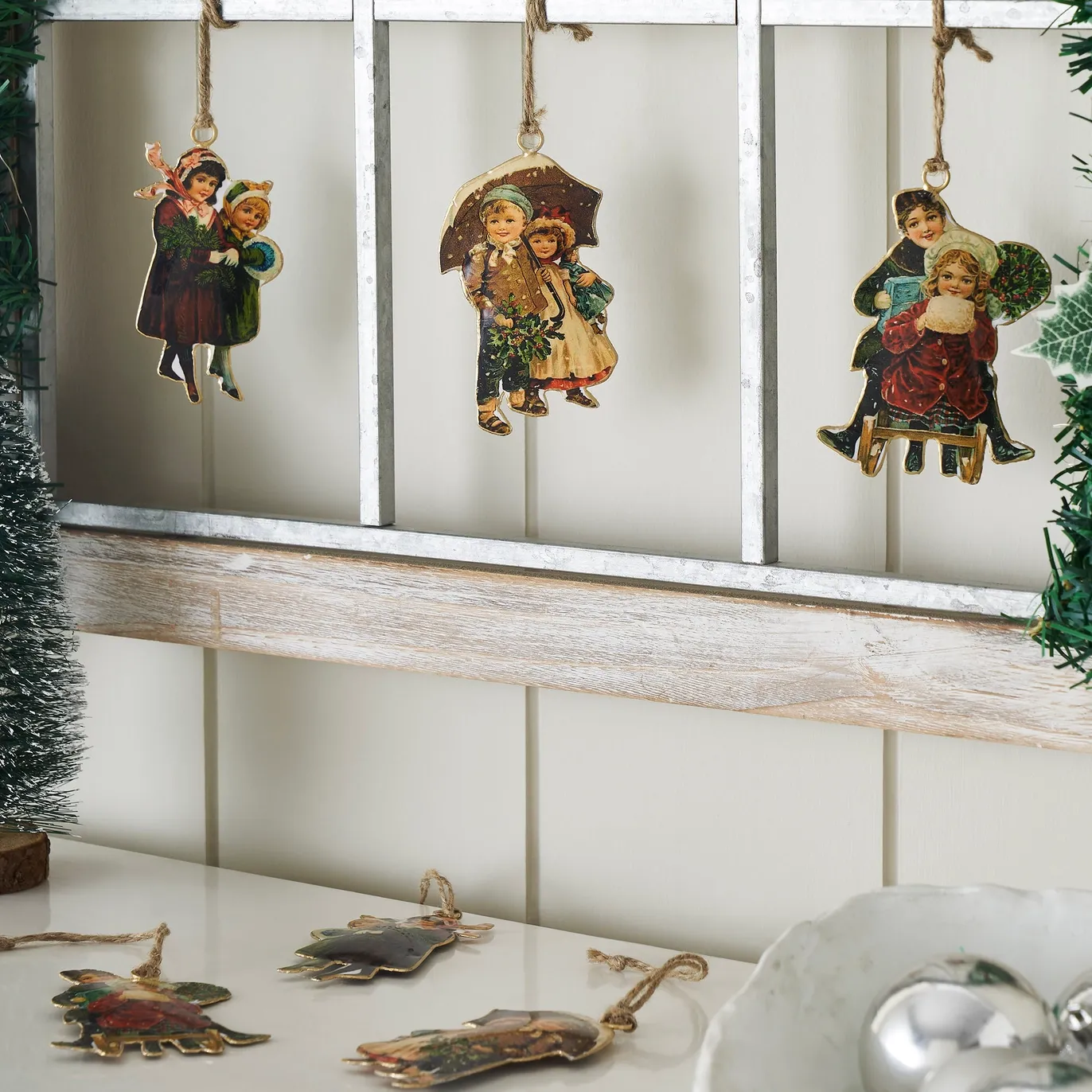 Children At Christmas Ornaments
