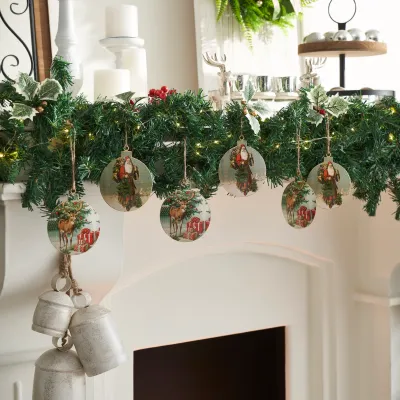 Vintage Santa and Reindeer Ornaments