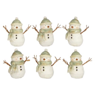 Mini Green Scarf Snowman