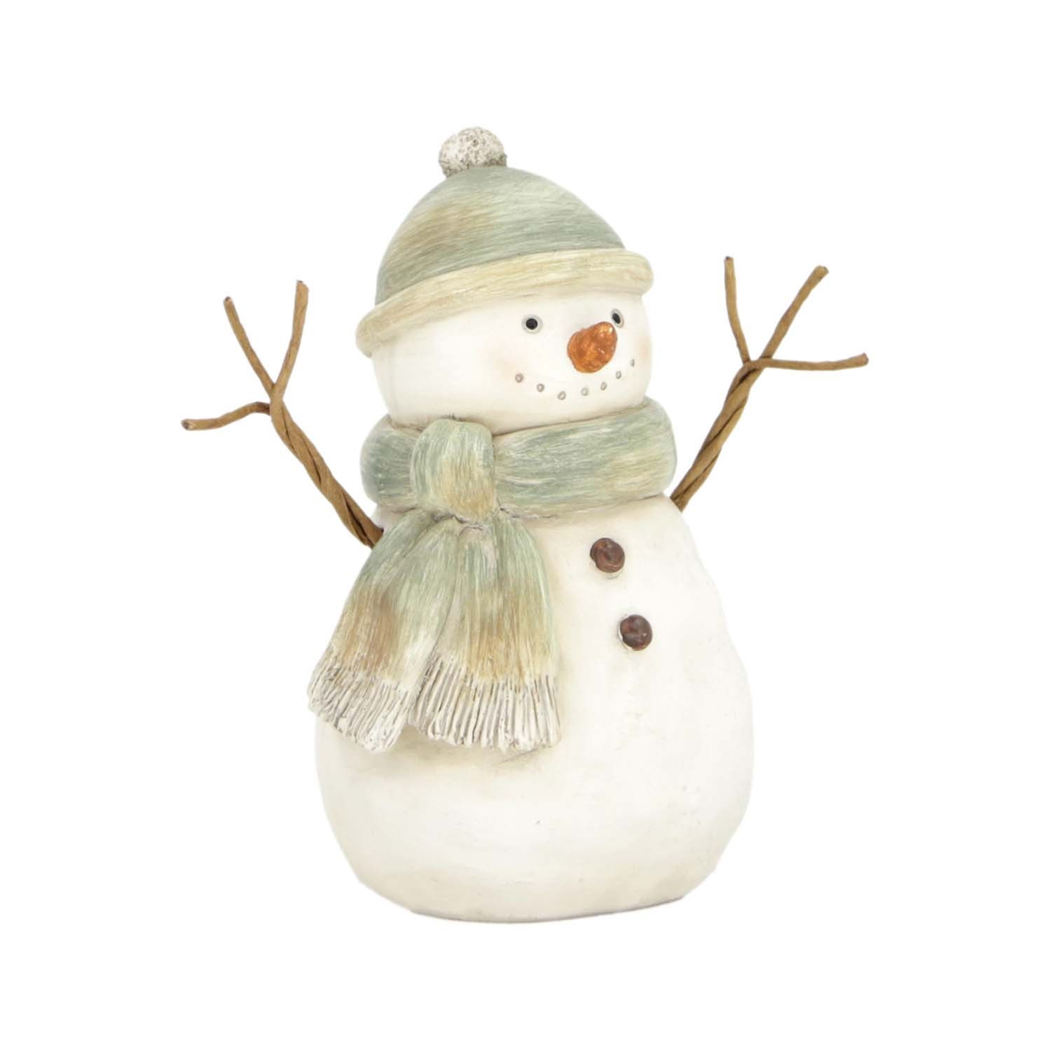 Green Scarf Snowman