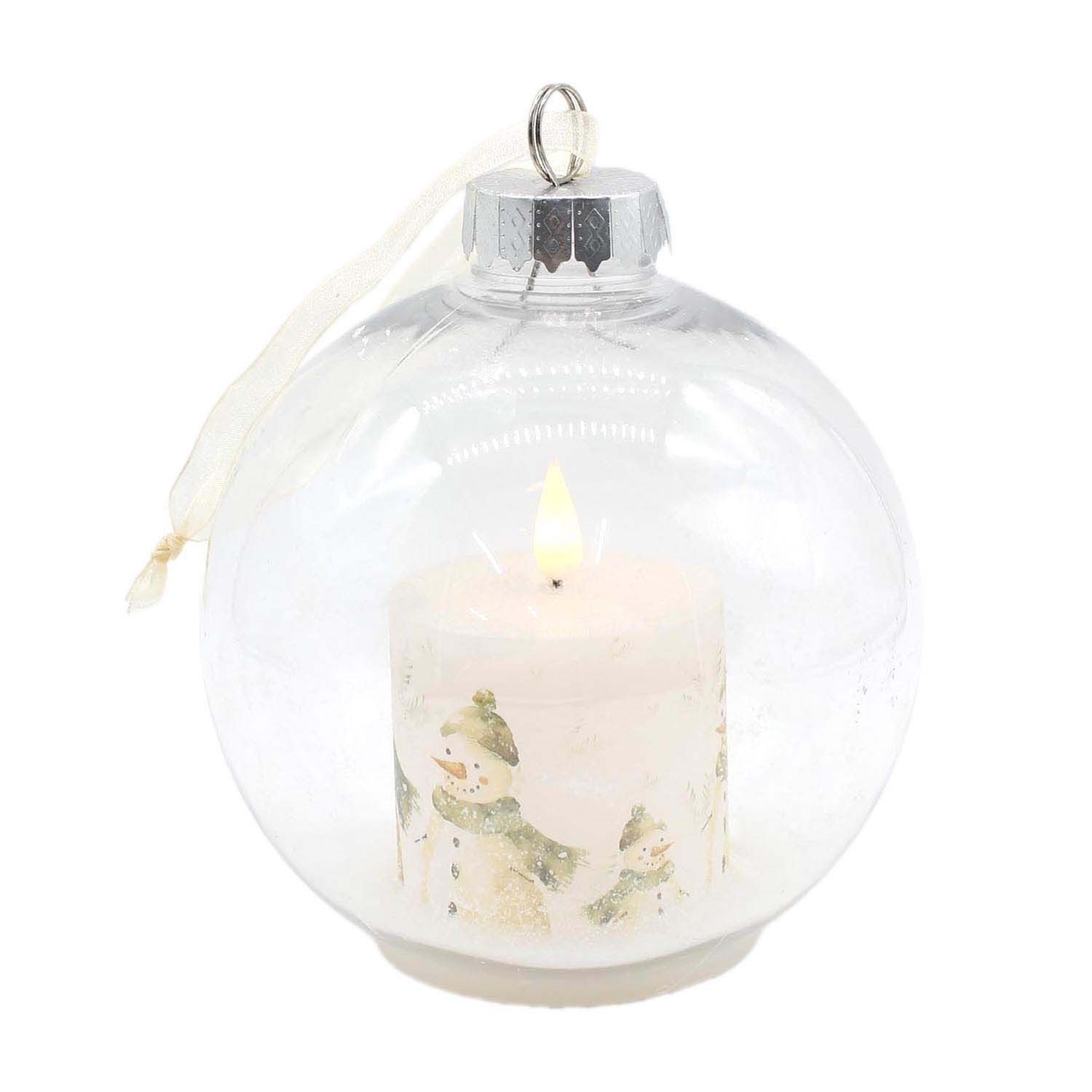 Snowman LED Ornament Globe