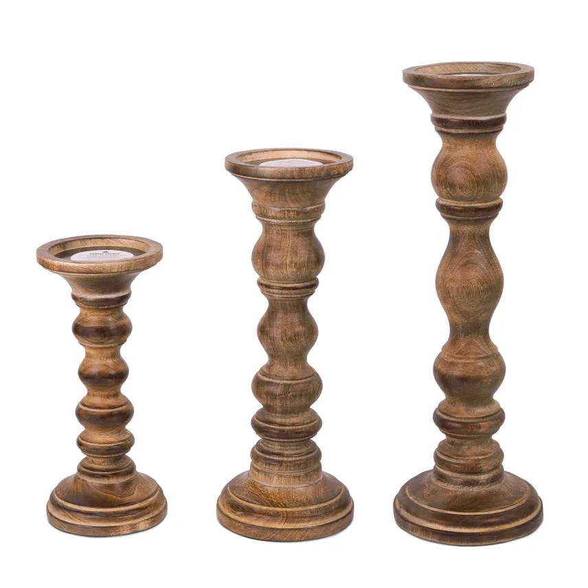 Willow Candle Holders-Brown