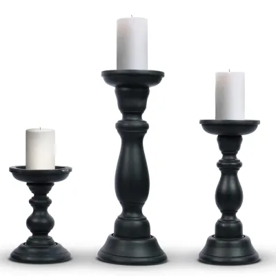 Tuli Candle Holders-Matte Black