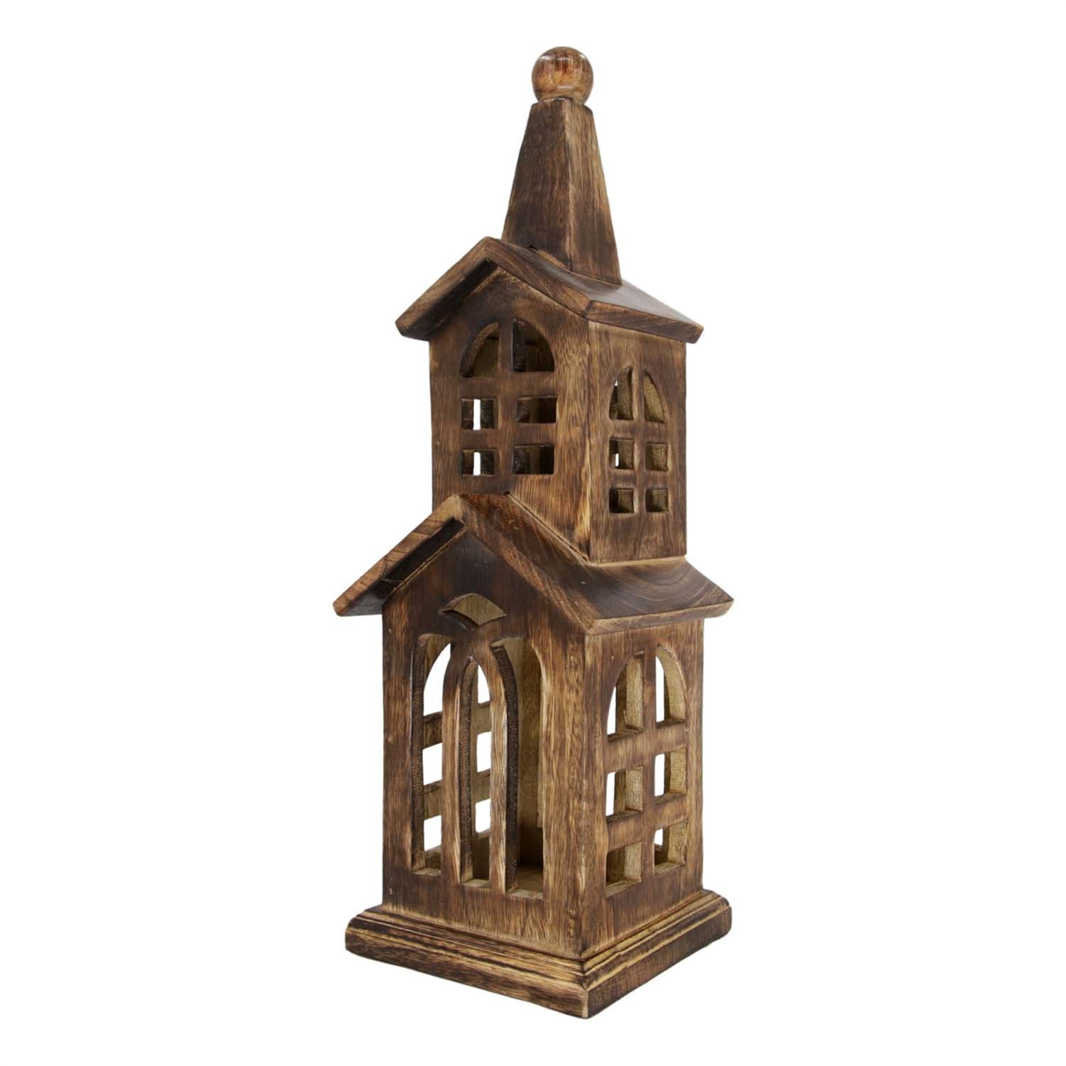 Dark Mango Wood Church