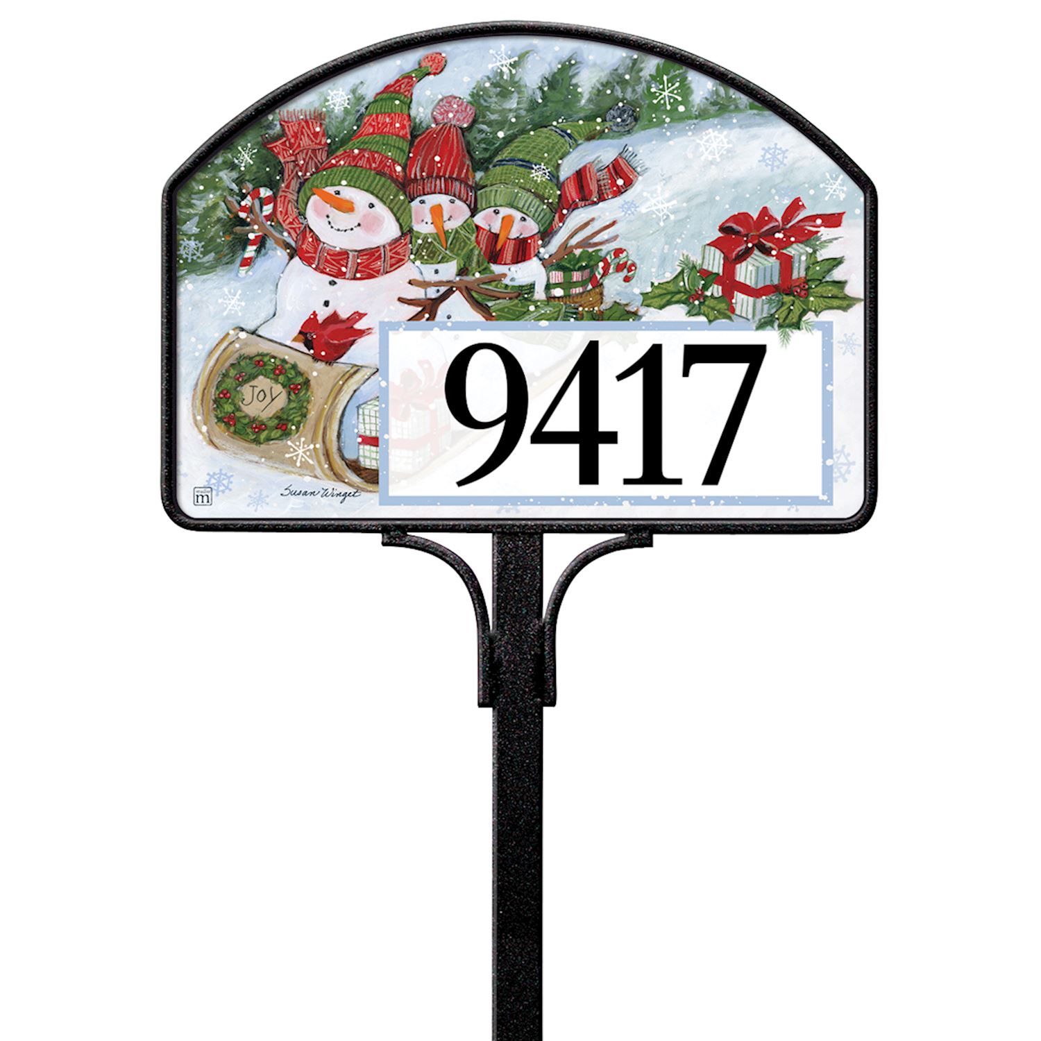 Sledding Snowmen Yard DeSign