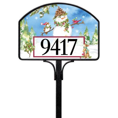 Pinecone Hat Snowman Yard DeSign