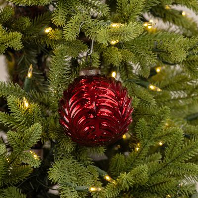 Red Filigree Kugel Ornament