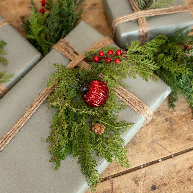 Ribbed Red Kugel Ornaments