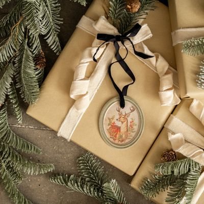 Holiday Stag Ornaments
