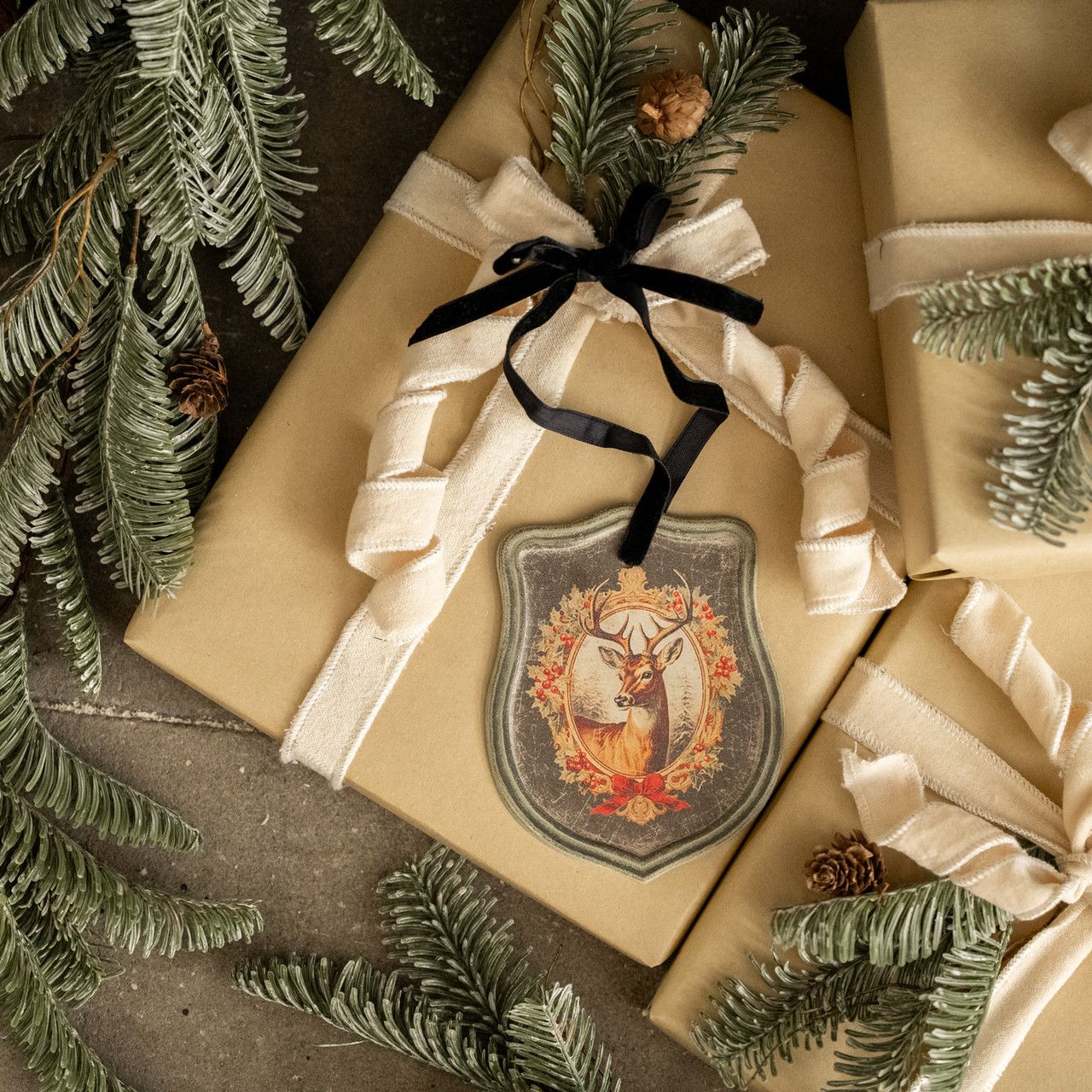 Holiday Stag Ornaments