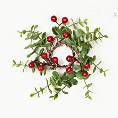 1.5&quot; Soft Touch Eucalyptus Berry Mini Ring