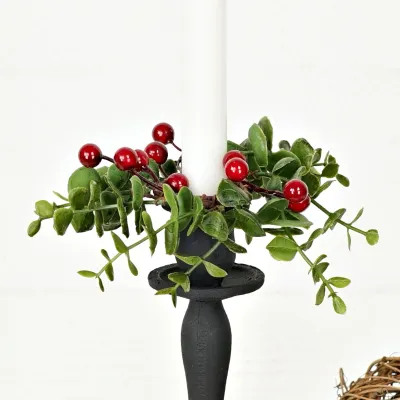 1.5" Soft Touch Eucalyptus Berry Mini Ring