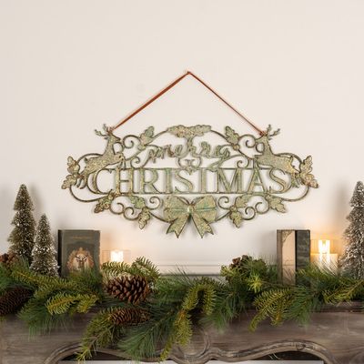Merry Christmas Metal Sign