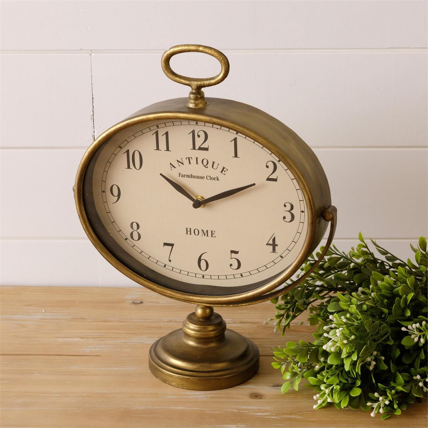 Antique Gold Farmhouse Clock