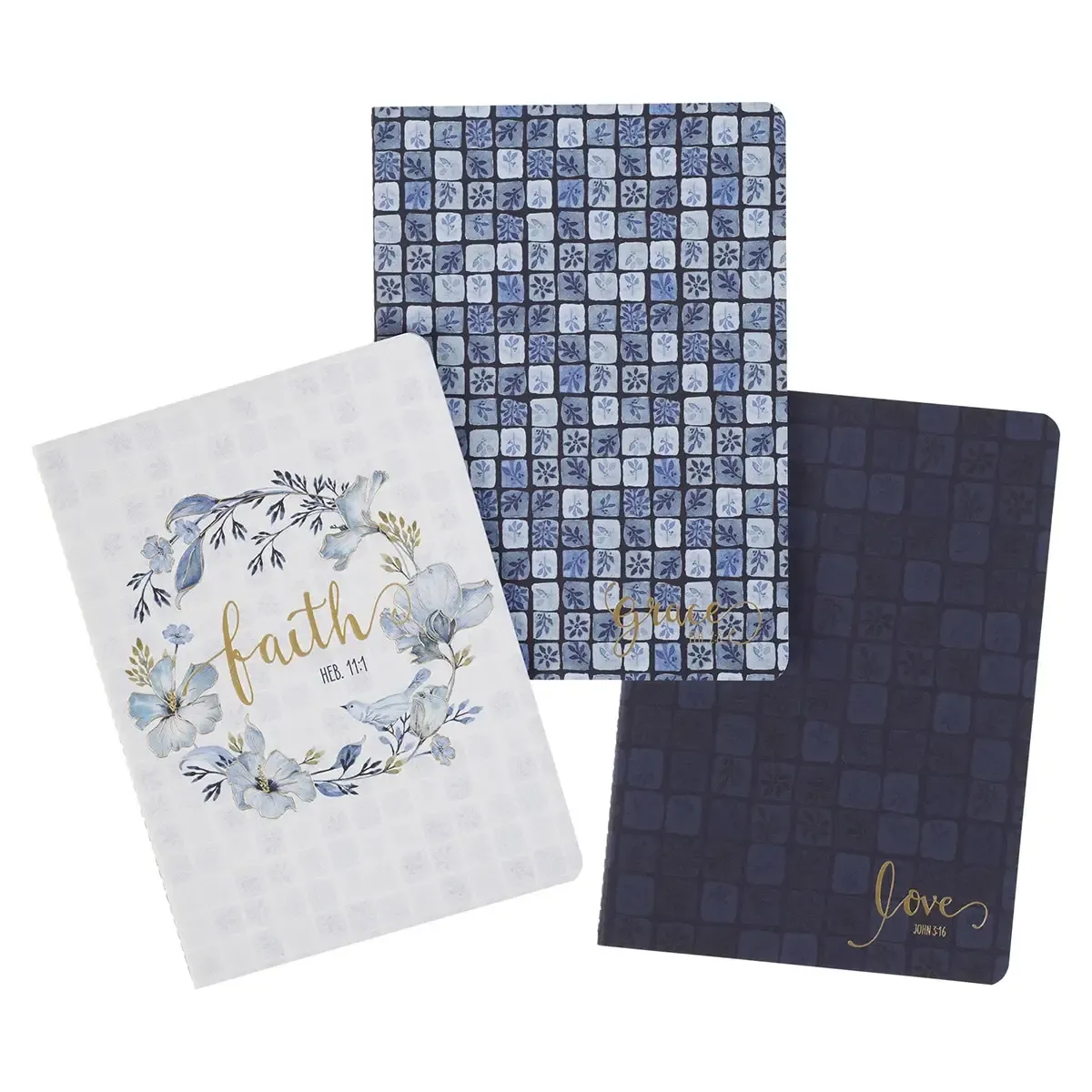 Faith Grace Love Large Notebook Set