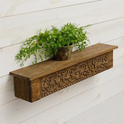 Wood Grain Carved Shelf