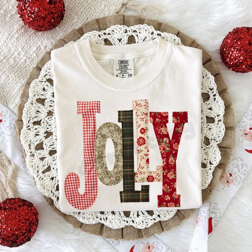 Faux Quilted Jolly Tee