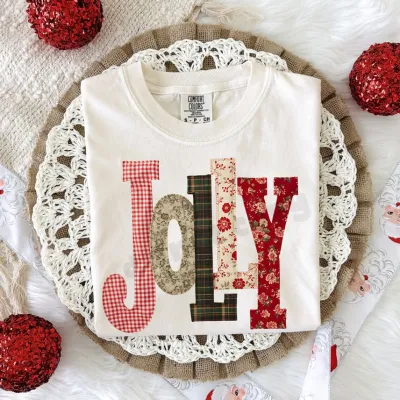 Faux Quilted Jolly Tee