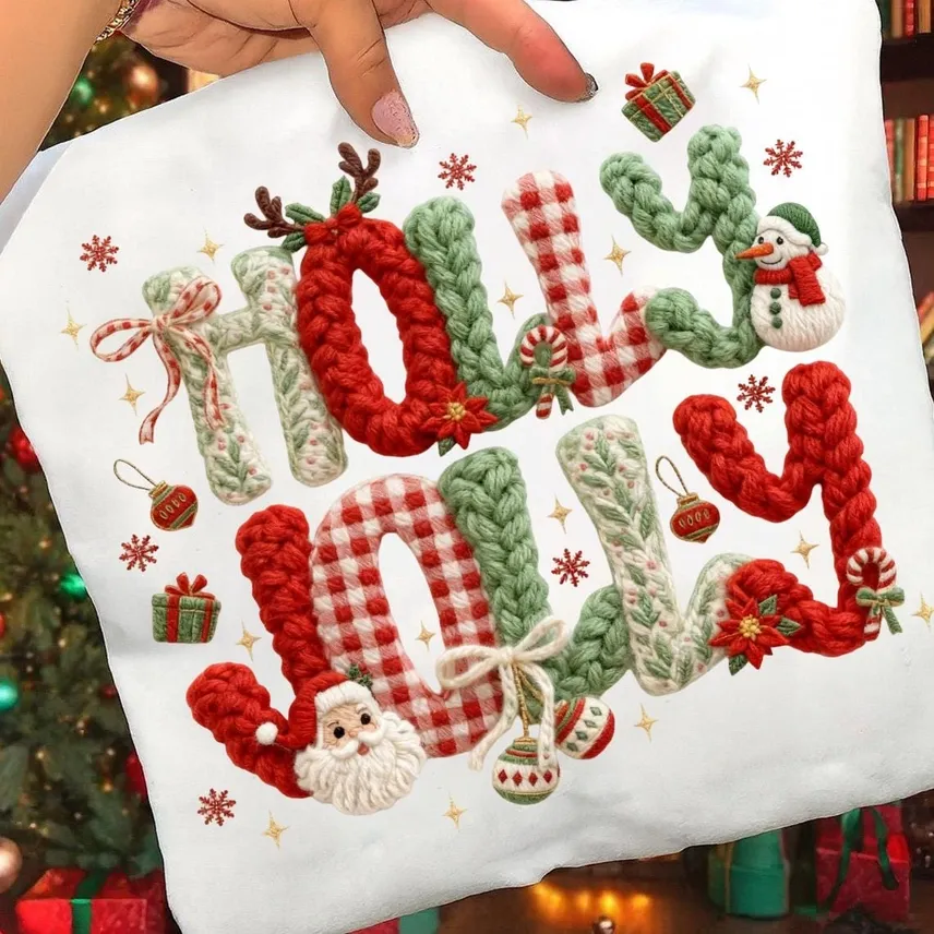 Faux Yarn Holly Jolly Tee