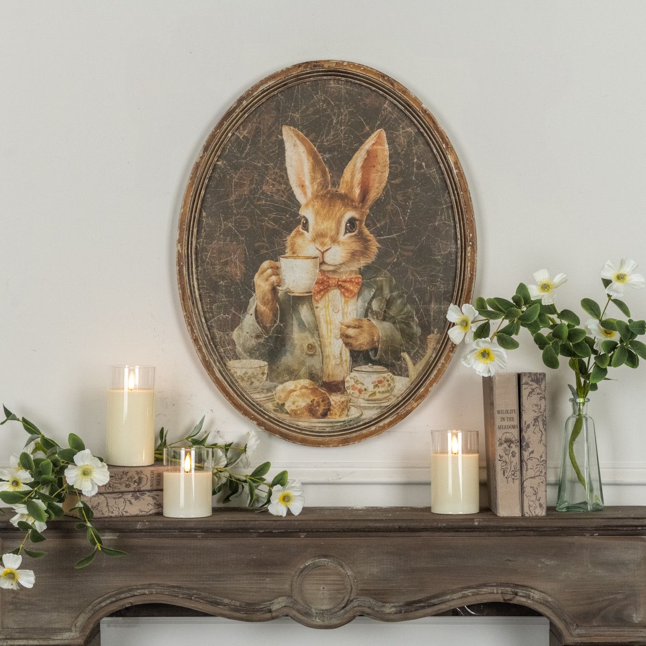 Rabbit Sipping Tea Print