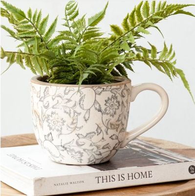 Black Heirloom Teacup Planter