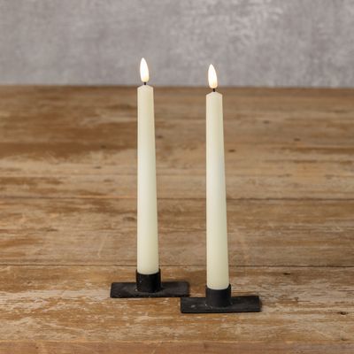 9.5" Cream Taper Candles-2PK