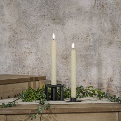 9.5" Twist Cream Taper Candles-2PK
