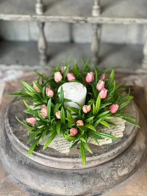 8" Teacup Tulip Candle Rings